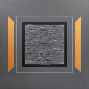 BOX 0210, akryl/tusz/płótno 80×80 cm, 2021