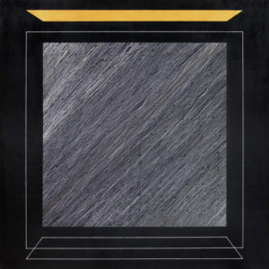 BOX 0211, akryl/tusz/płótno 100×100 cm, 2021